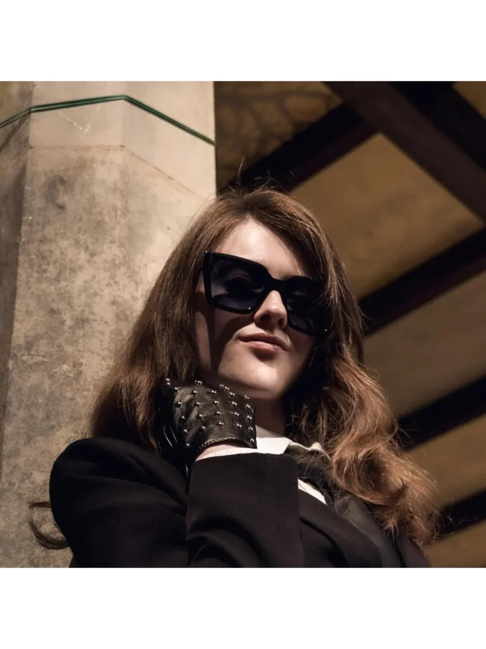 Trendy Oversized Polarized Square Sunglasses for Women - UV400 Retro Shades